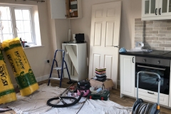 The kitchenette begins