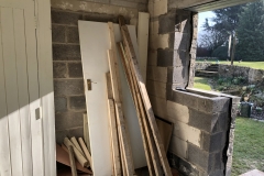 The old door has been bricked up