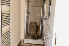 Existing shower being used as a dumping ground